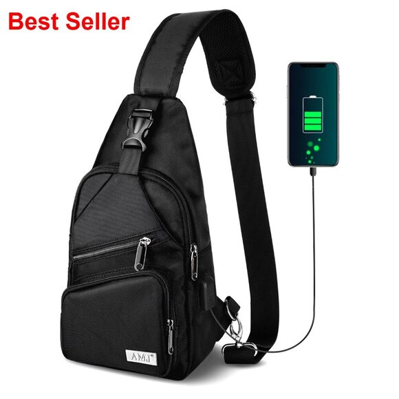 Nylon Sling Backpack Daypack for Hiking Travel Crossbody Bag main image 5